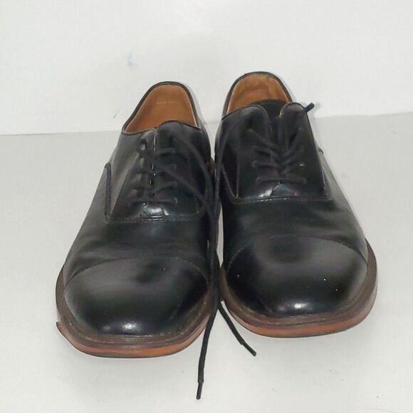 Goodfellow Men's Dress Shoes Oxford Black Faux Leather Career Evening Size 10 - Picture 1 of 15